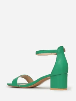 Clearance La Modeuse Sandales carrées en simili Vert