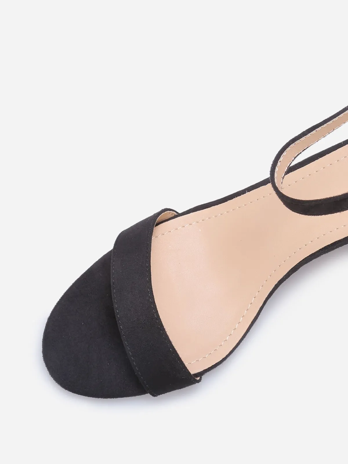 Online La Modeuse Sandales compensées en suédine Noir