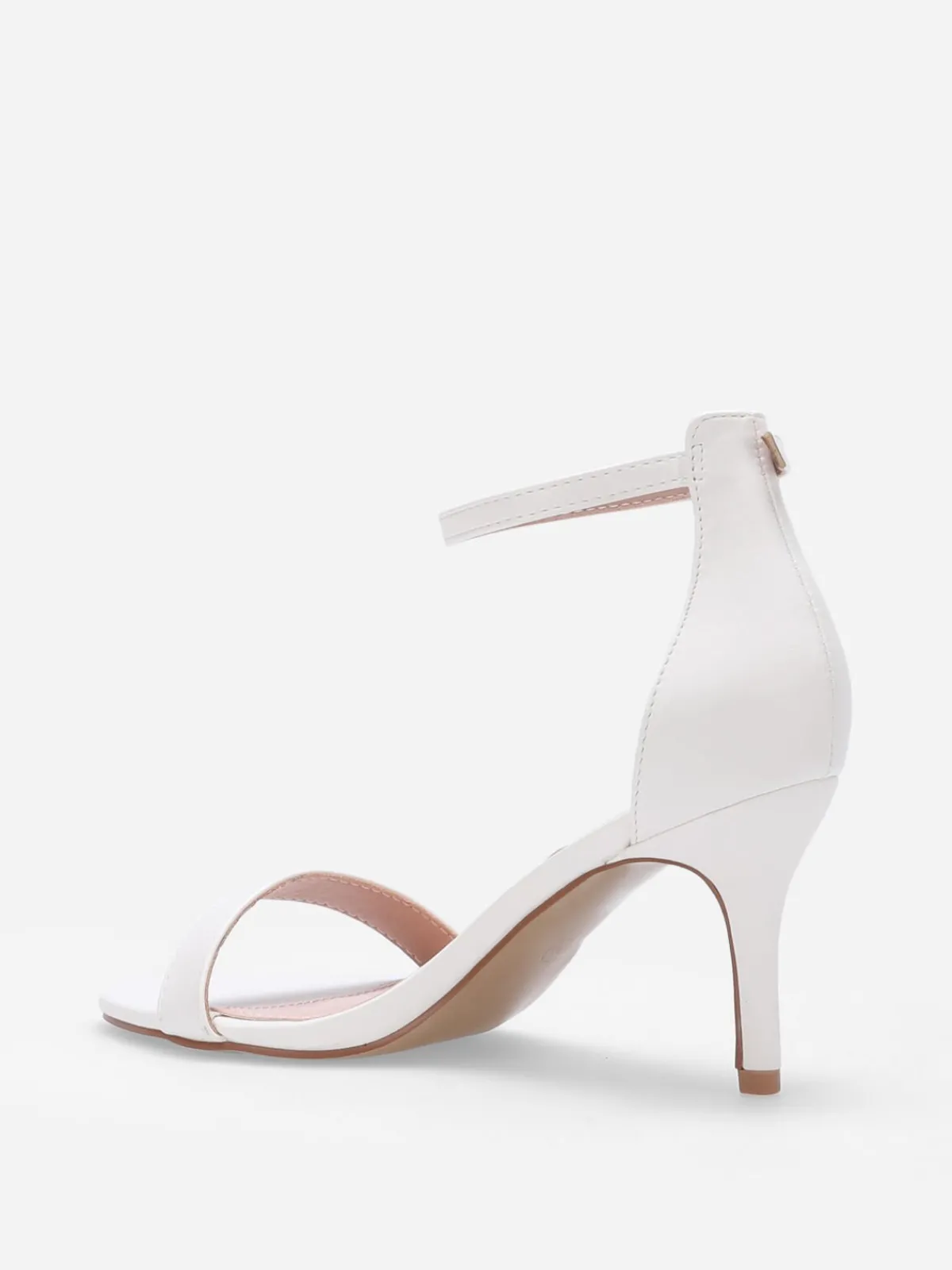 Online La Modeuse Sandales en simili à talon aiguille Blanc