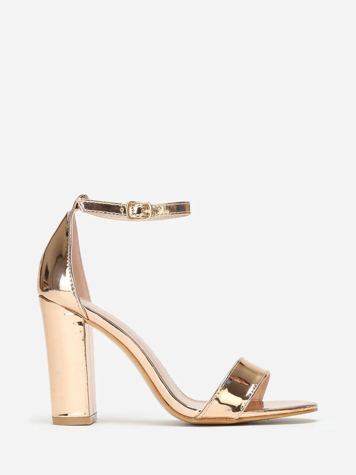 New La Modeuse Sandales en simili verni à talon carré Dorérose