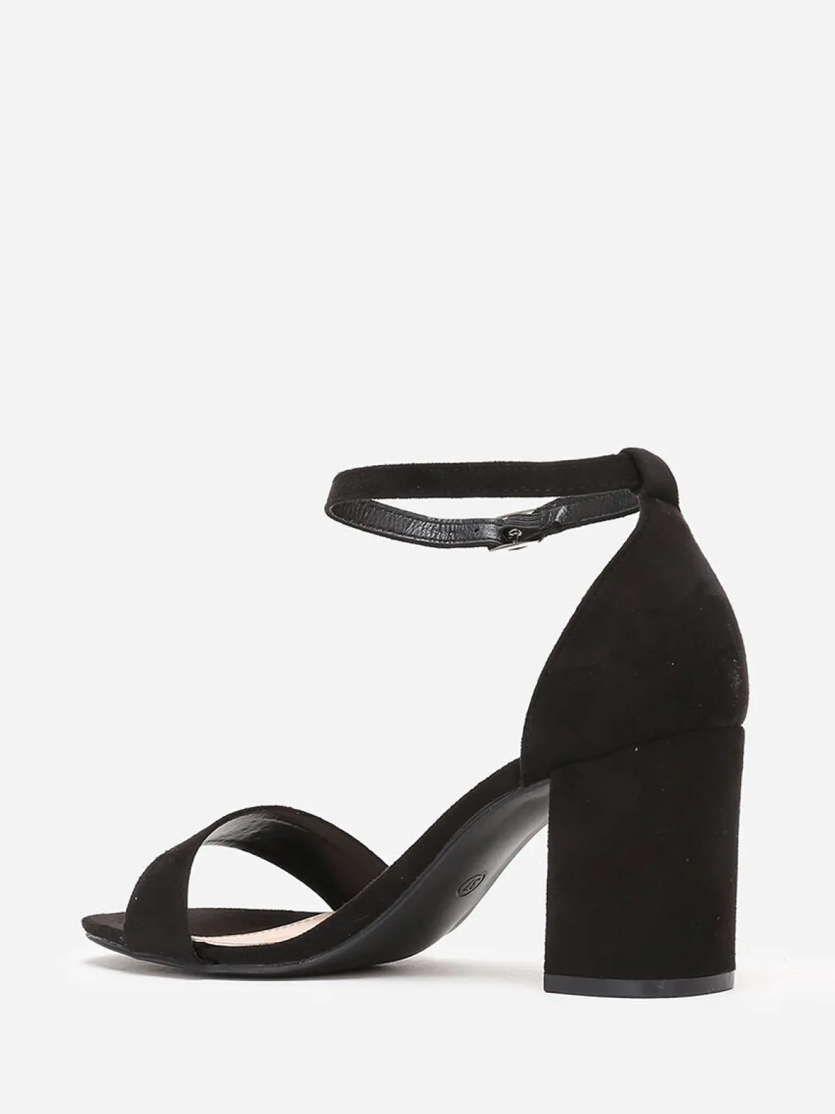 Best La Modeuse Sandales en suédine à talon carré Noir
