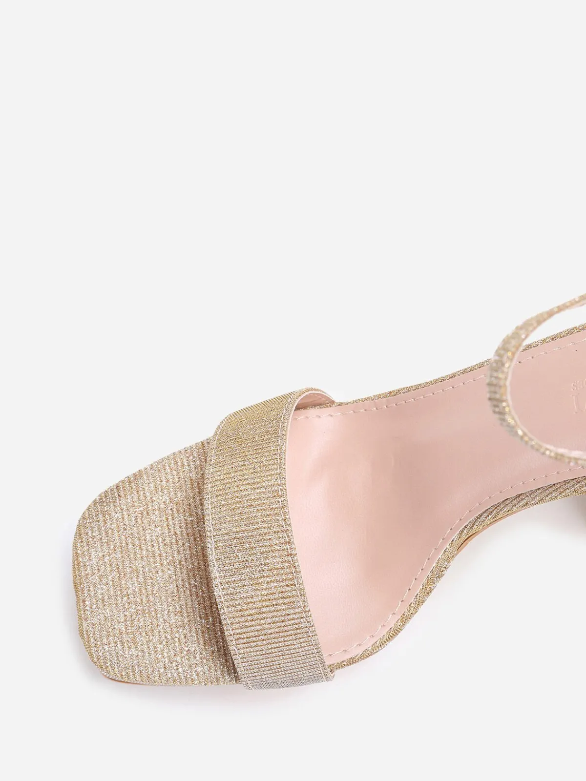 Clearance La Modeuse Sandales plateforme à paillettes Doré