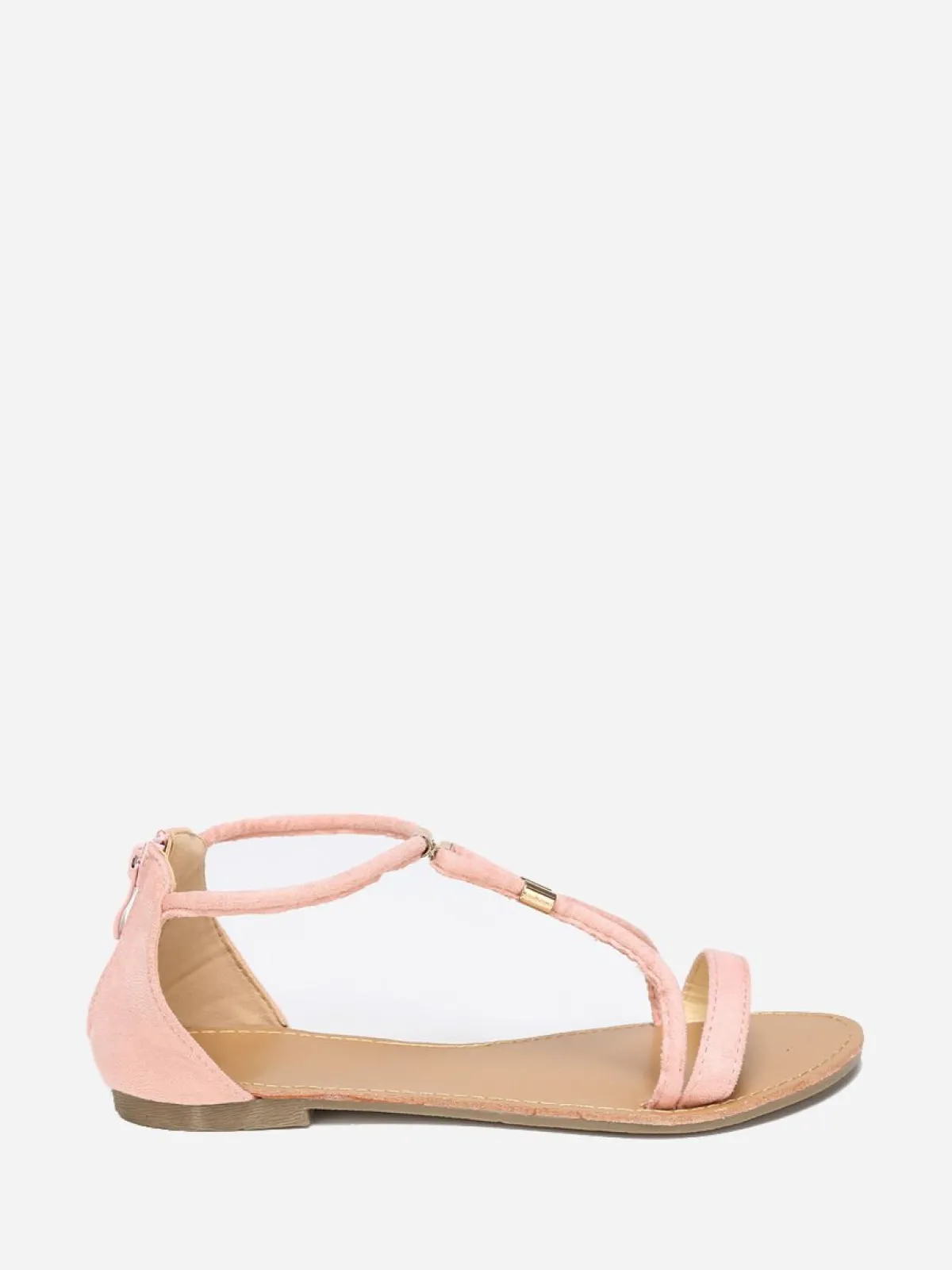 Best La Modeuse Sandales poudré à brides détails métallisés Rose