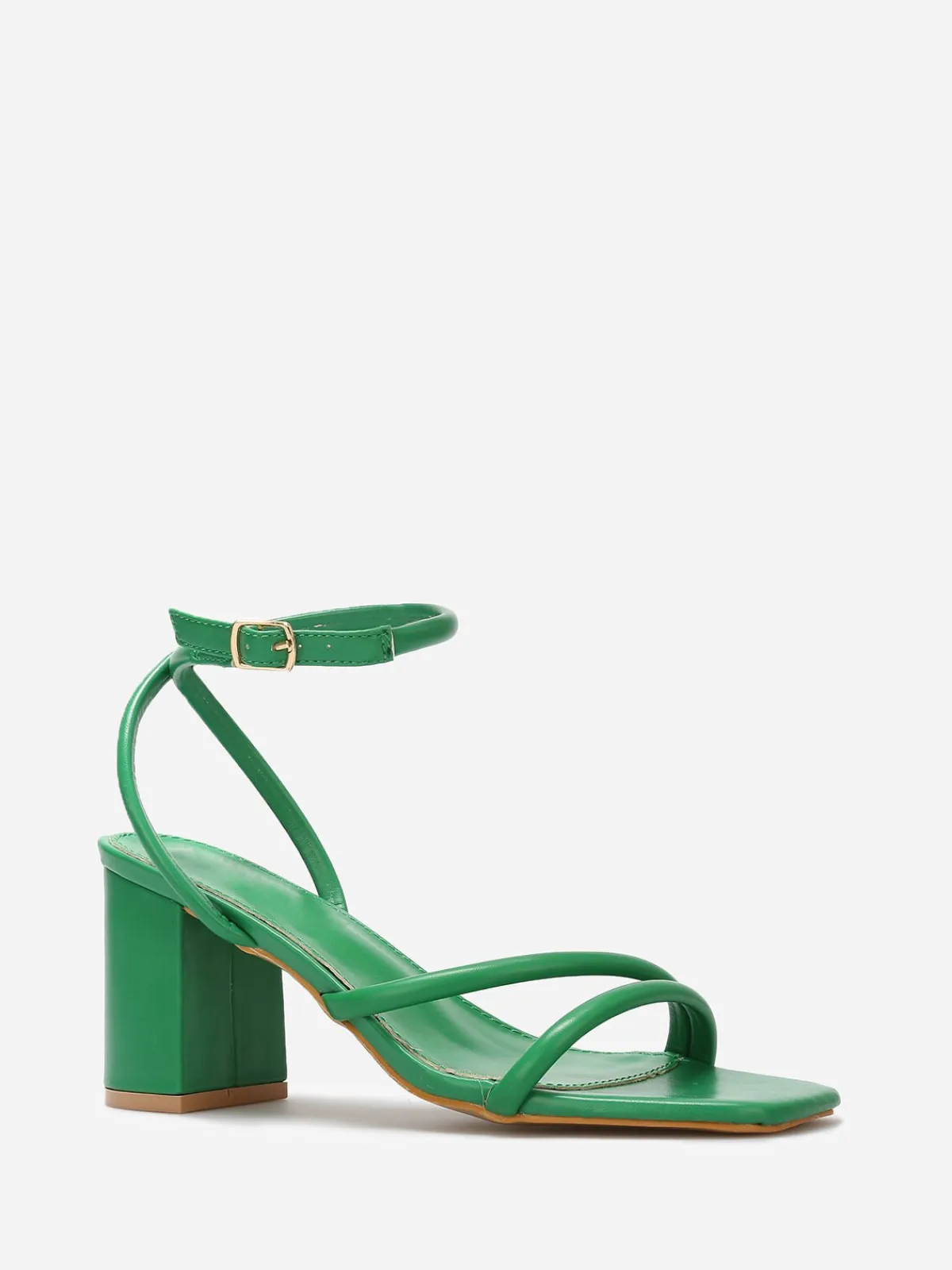 Best La Modeuse Sandales simili à brides matelassées Vert