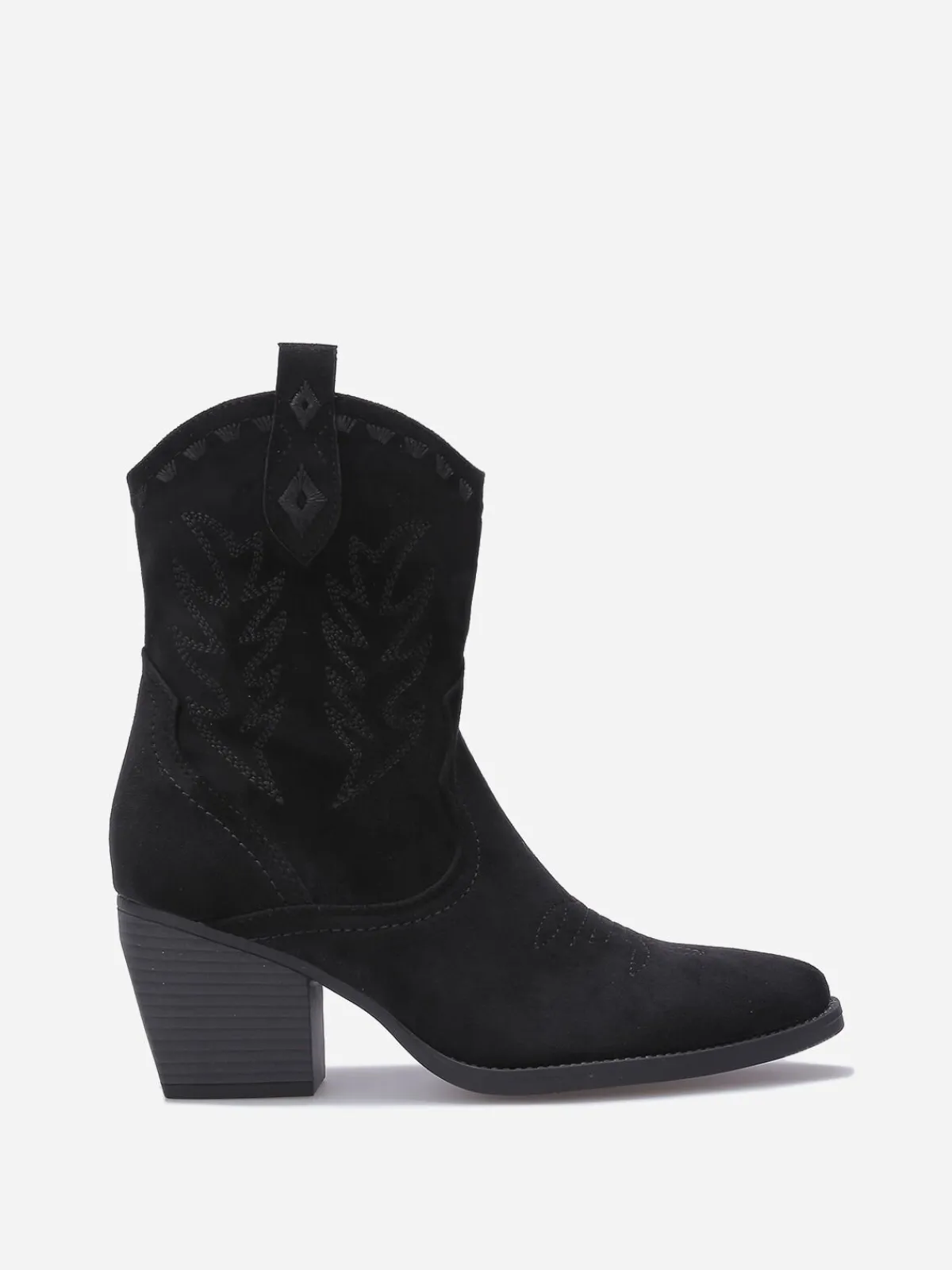 New La Modeuse Santiags basses à surpiqûres Noir