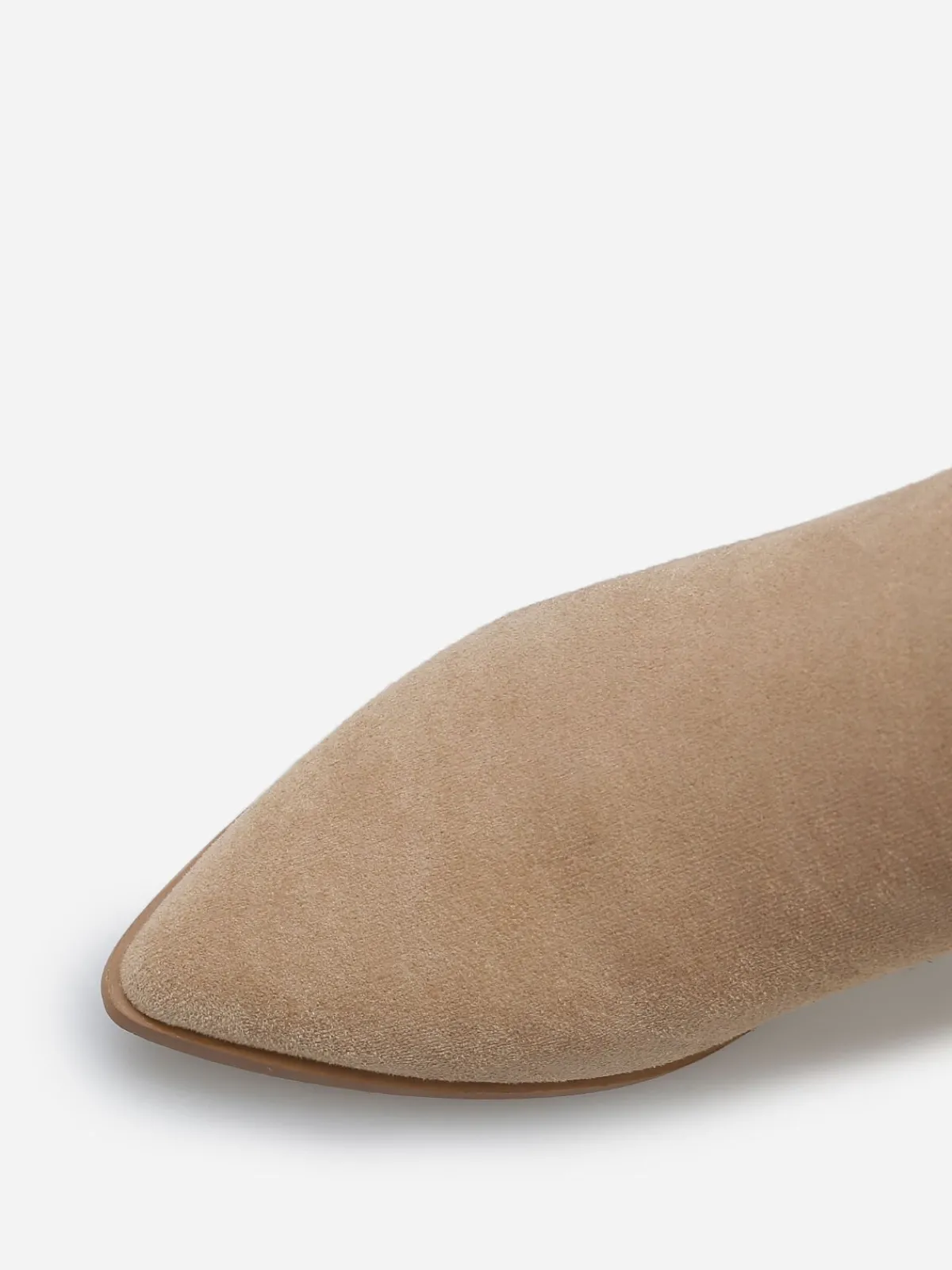 Online La Modeuse Santiags en suédine à surpiqûres Taupe