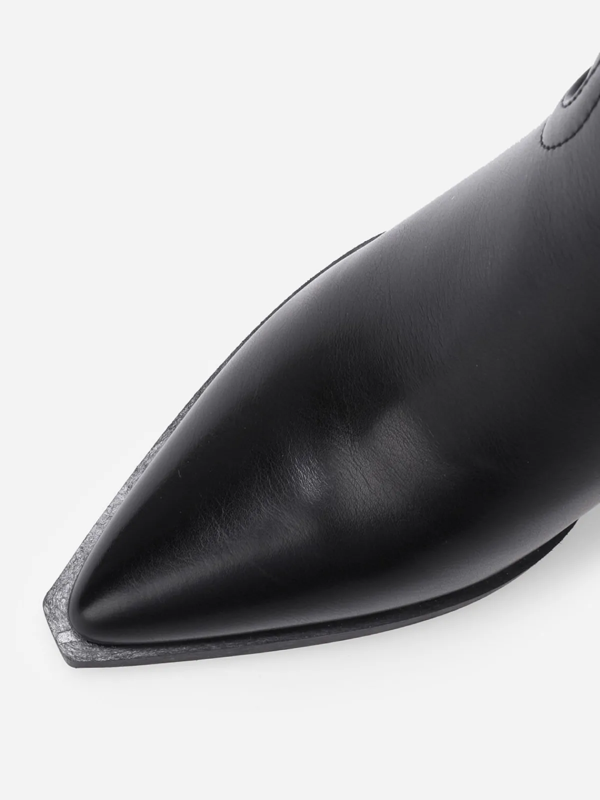 Best La Modeuse Santiags hautes et pointues en simili Noir