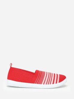 Best La Modeuse Slip-on en maille et effet transparent Rouge