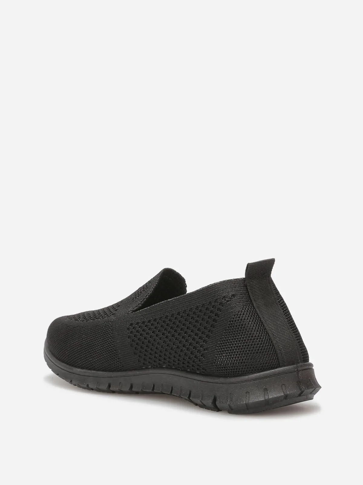 Sale La Modeuse Slip-on en maille texturée Noir