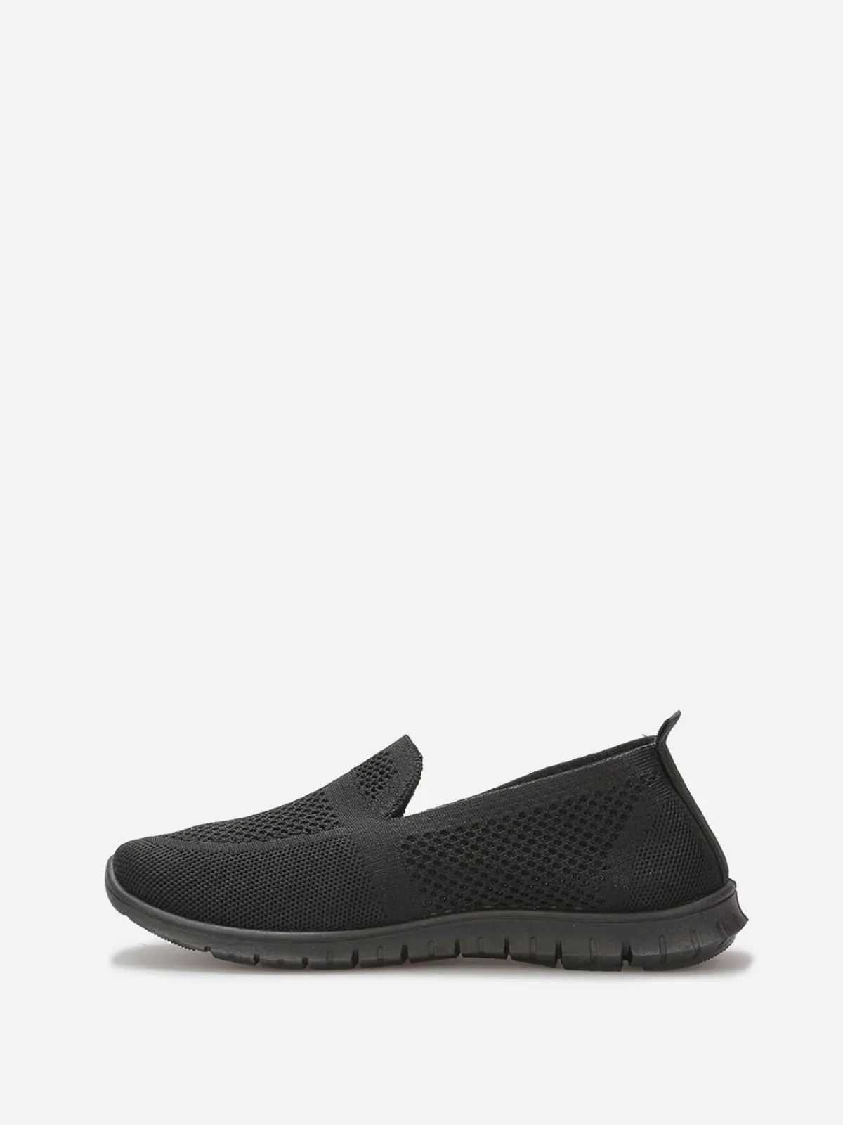 Sale La Modeuse Slip-on en maille texturée Noir