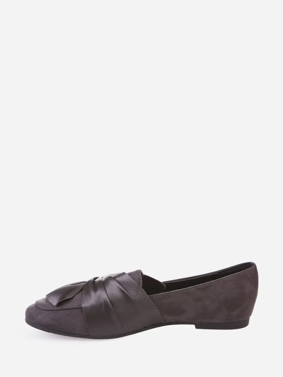 Online La Modeuse Slippers à noeud satiné Gris
