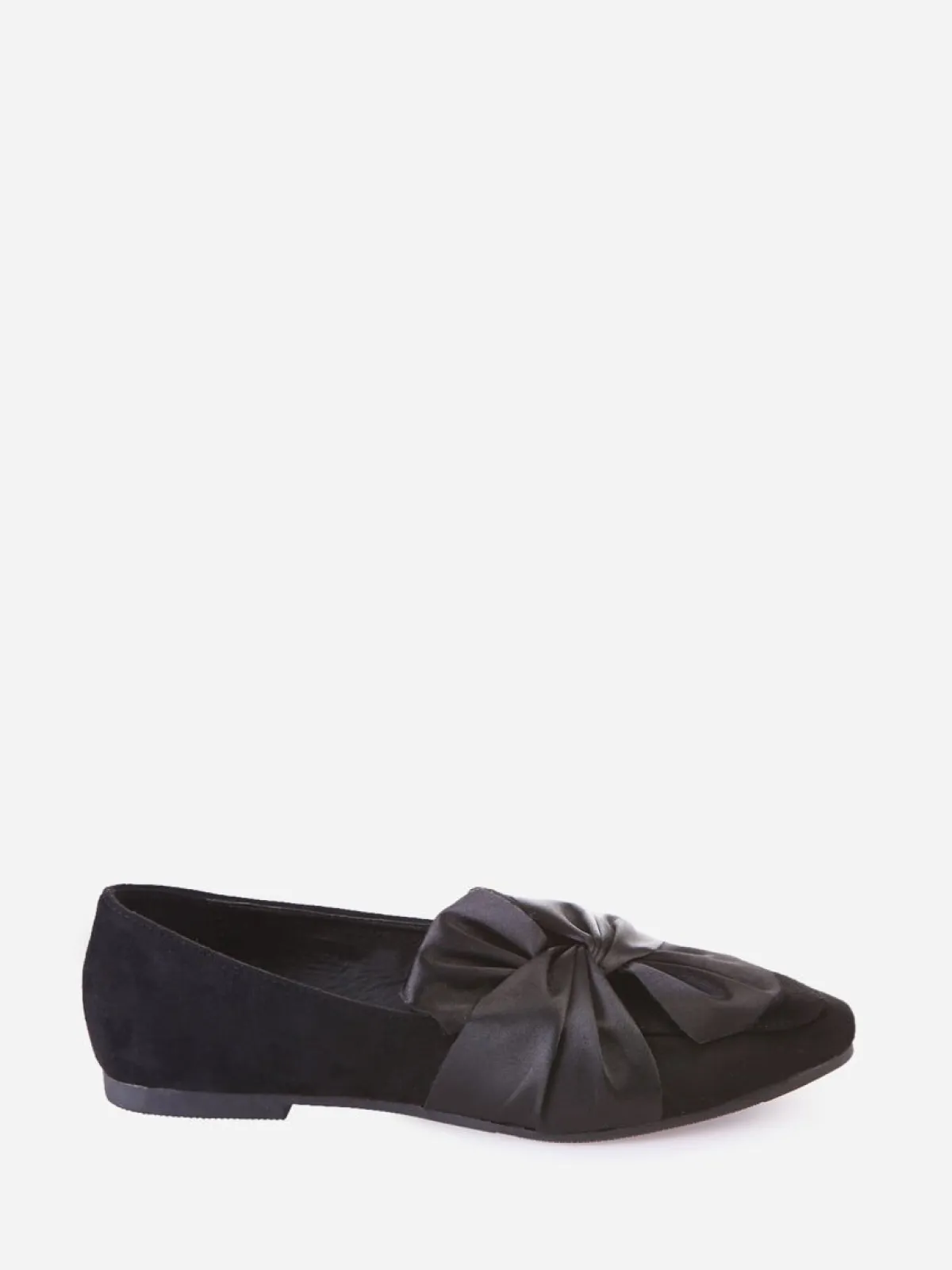 Online La Modeuse Slippers à noeud satiné Noir