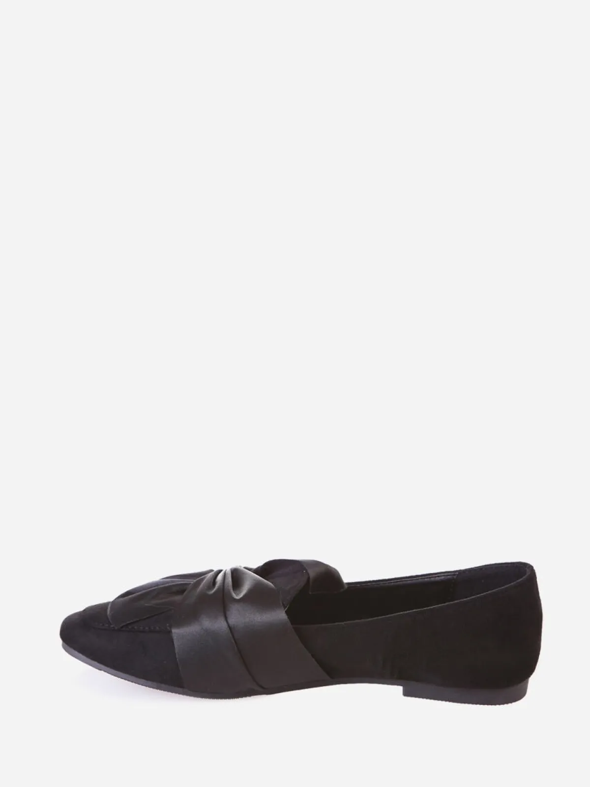 Online La Modeuse Slippers à noeud satiné Noir