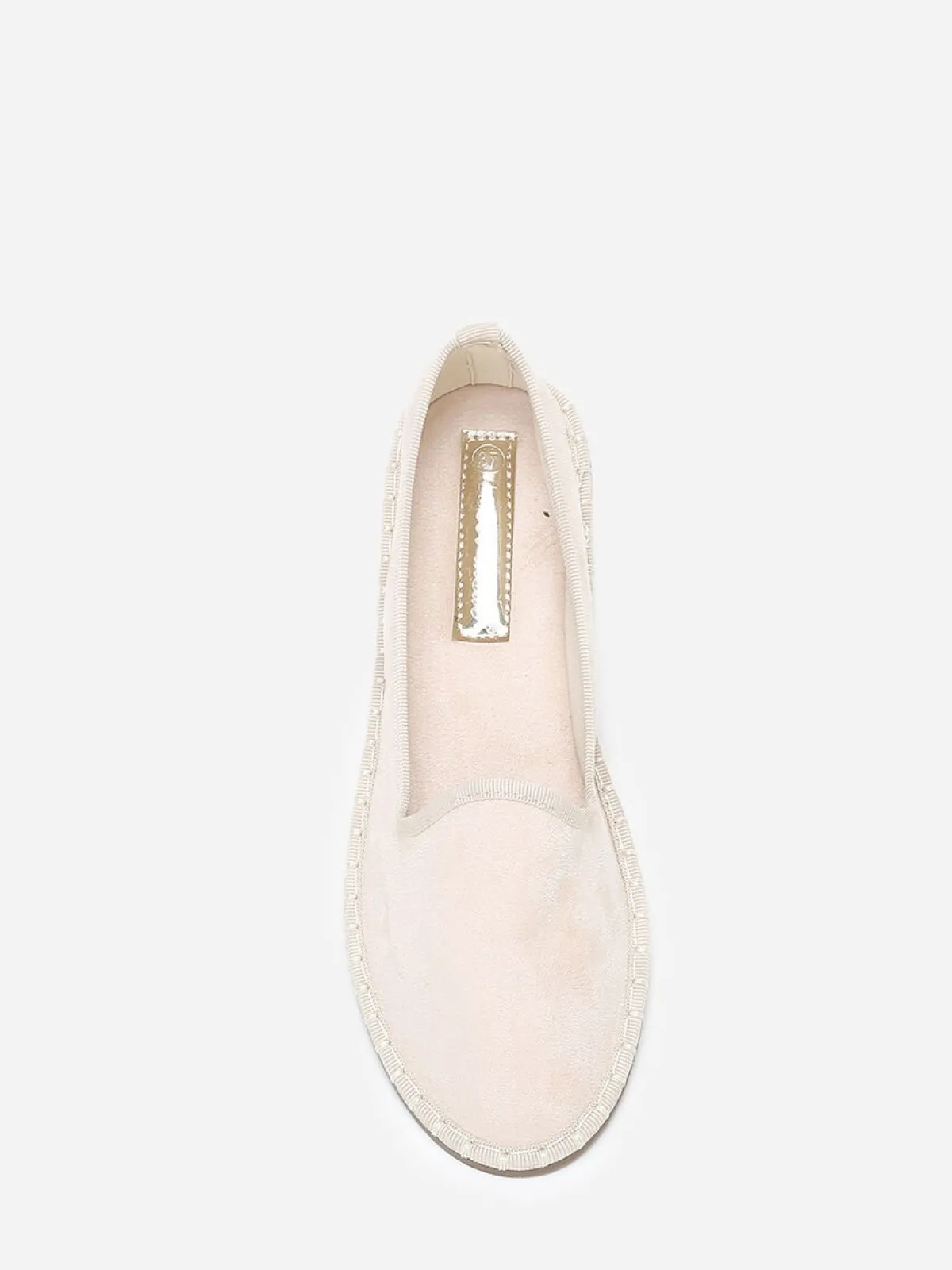 New La Modeuse Slippers en suédine à bout rond Beige