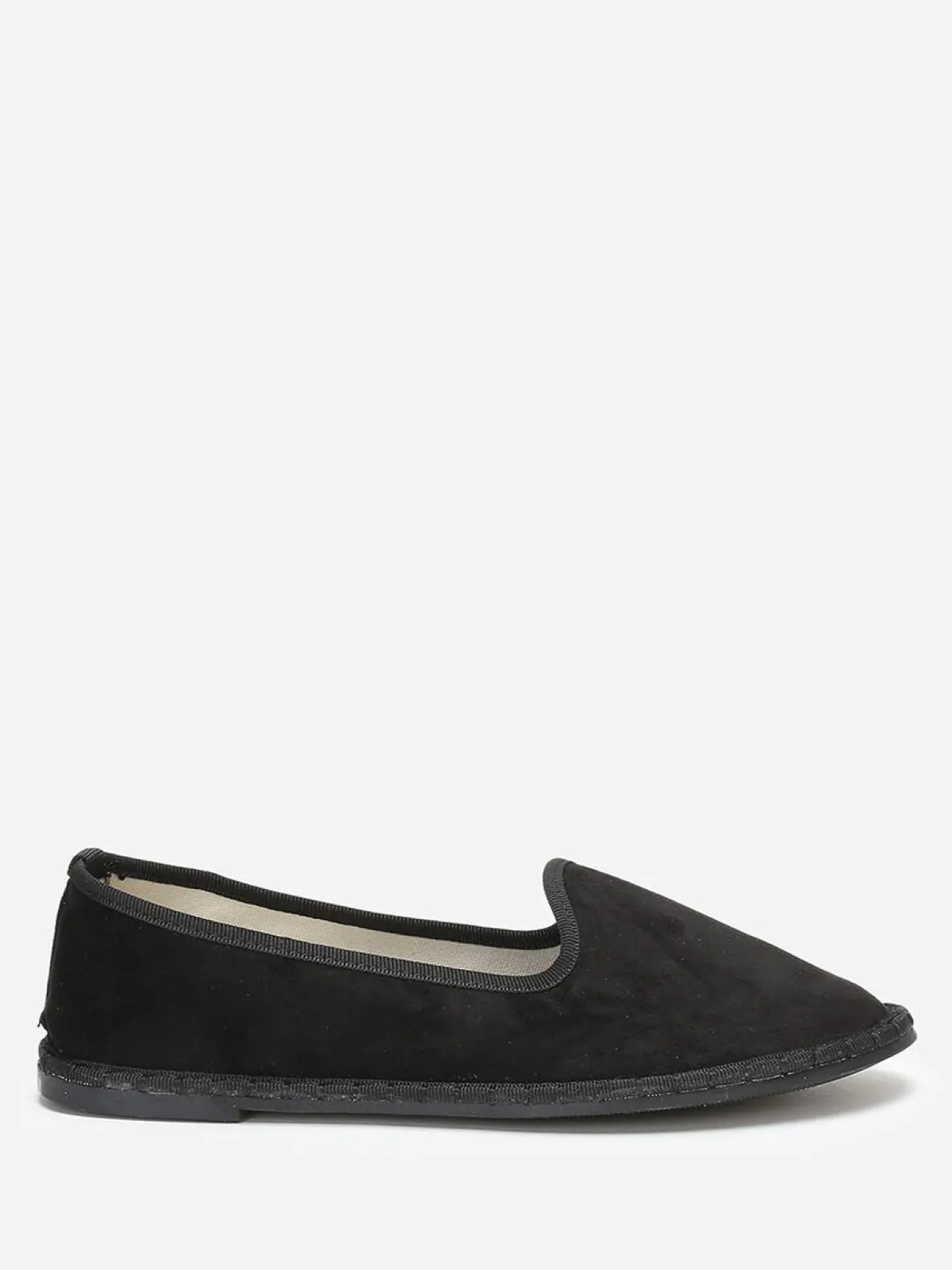 Best La Modeuse Slippers en suédine à bout rond Noir