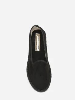 Best La Modeuse Slippers en suédine à bout rond Noir