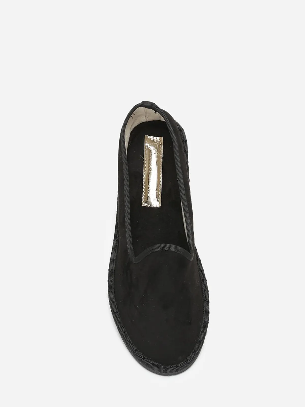 Best La Modeuse Slippers en suédine à bout rond Noir