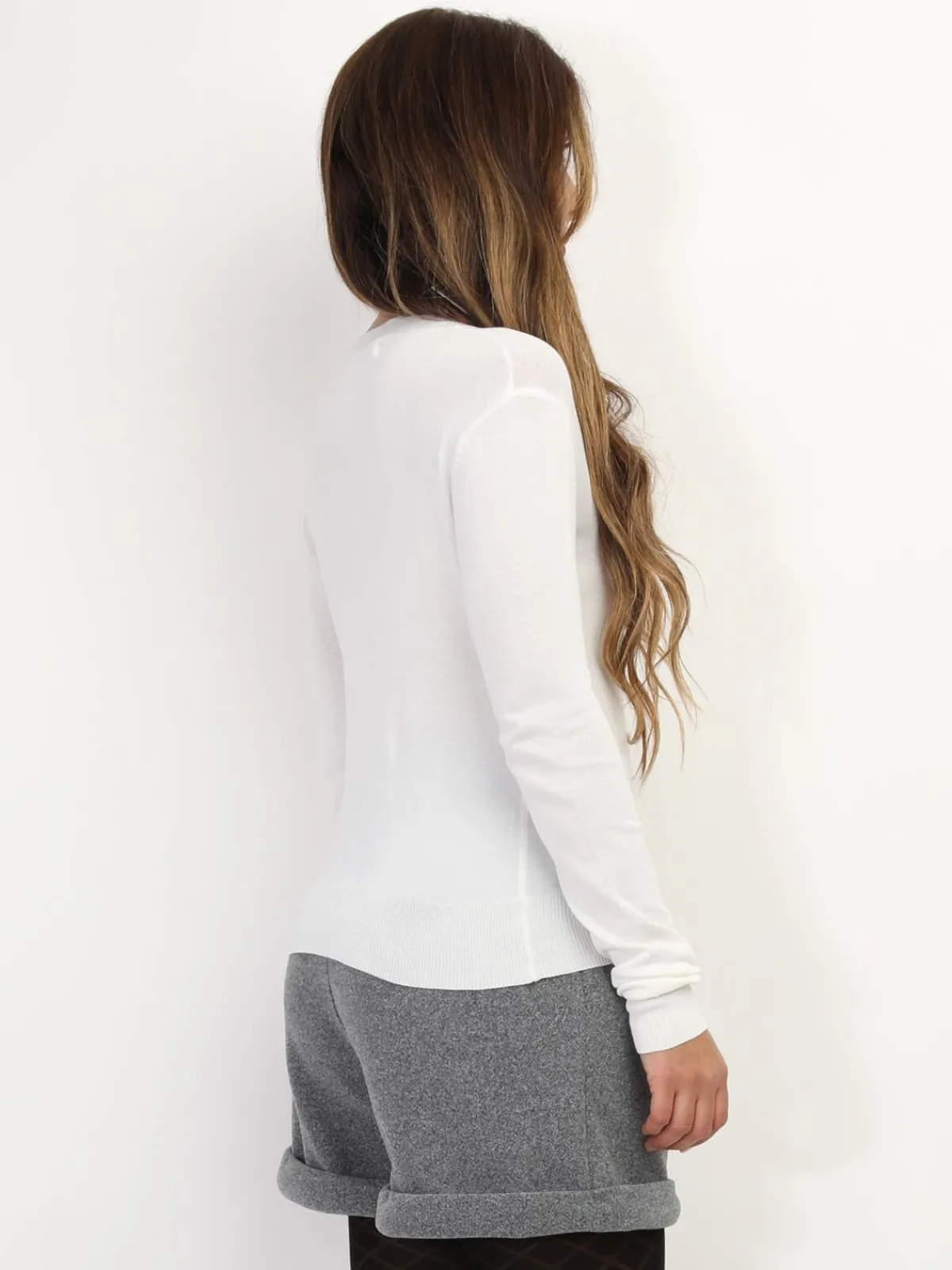 Online La Modeuse Sous-pull à col rond Blanc