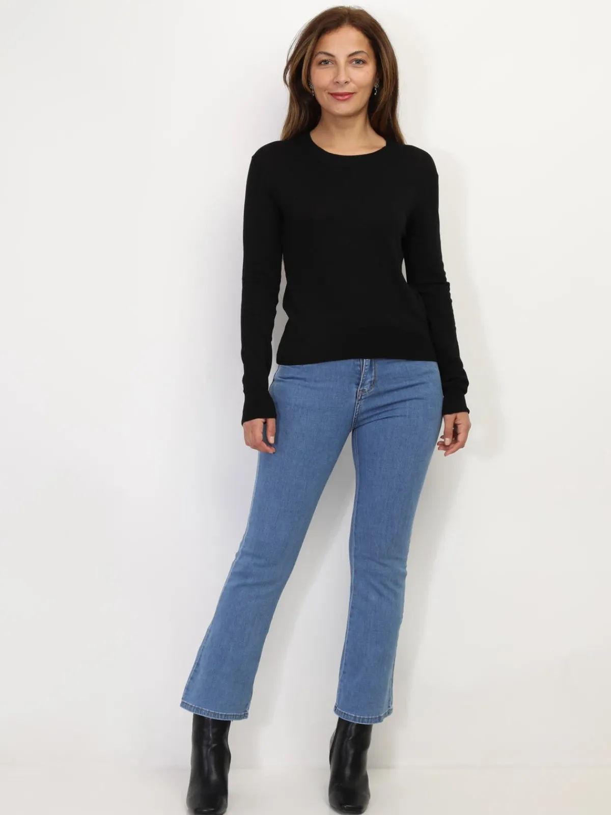 Discount La Modeuse Sous-pull à col rond Noir