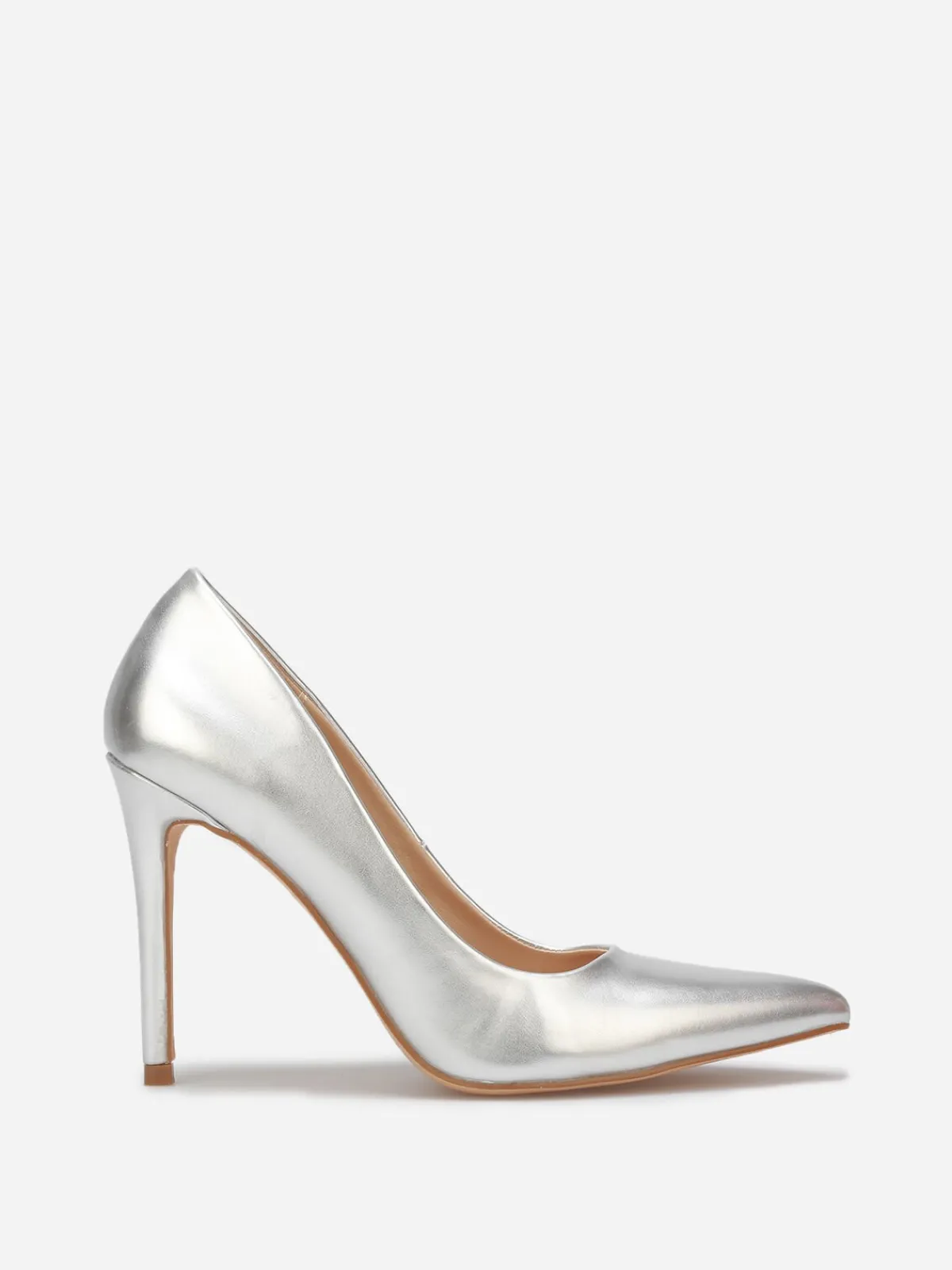 Online La Modeuse Stilettos pointus à talon aiguille Argenté