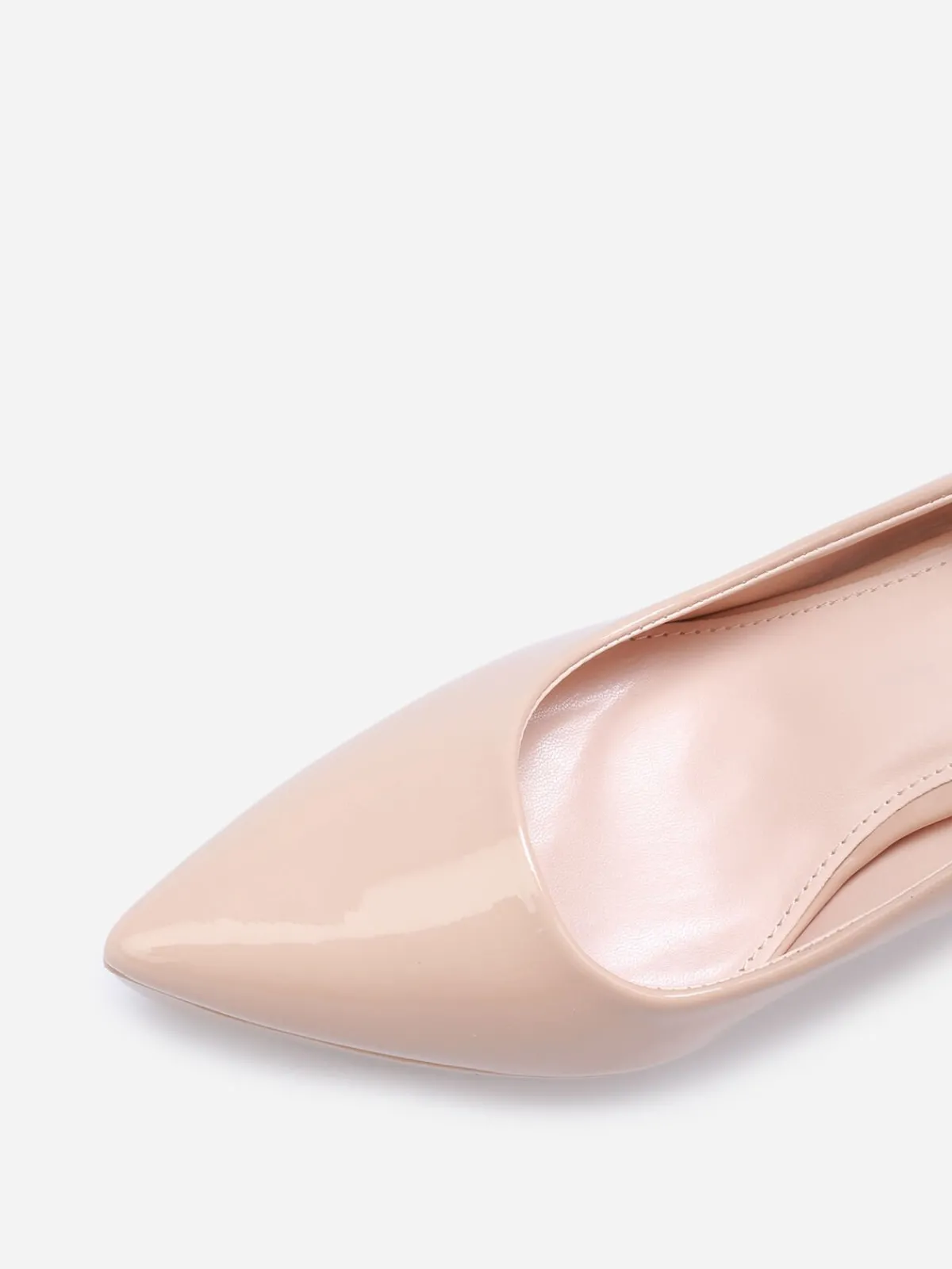 Discount La Modeuse Stilettos pointus vernis à plateforme Nude