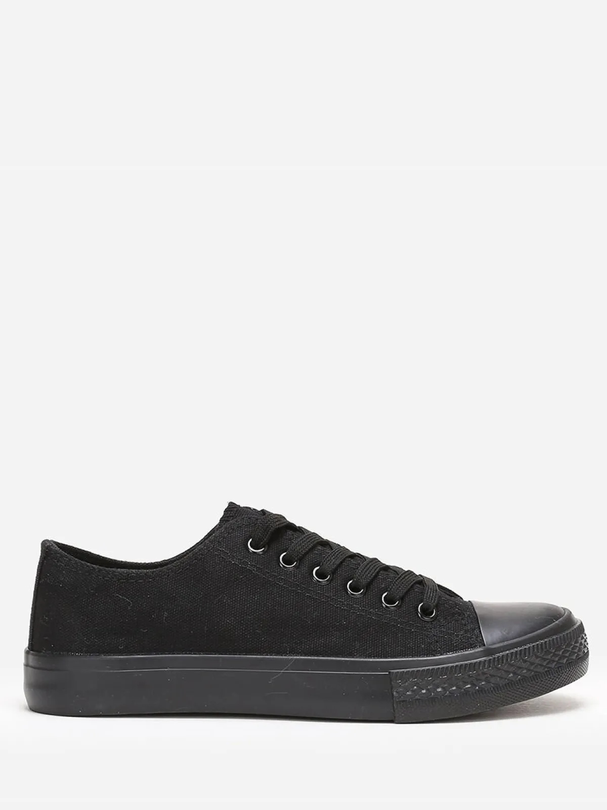 Discount La Modeuse Tennis basses en toile Noir