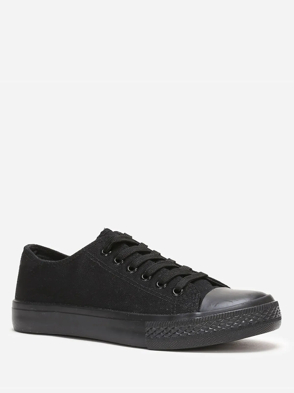Discount La Modeuse Tennis basses en toile Noir