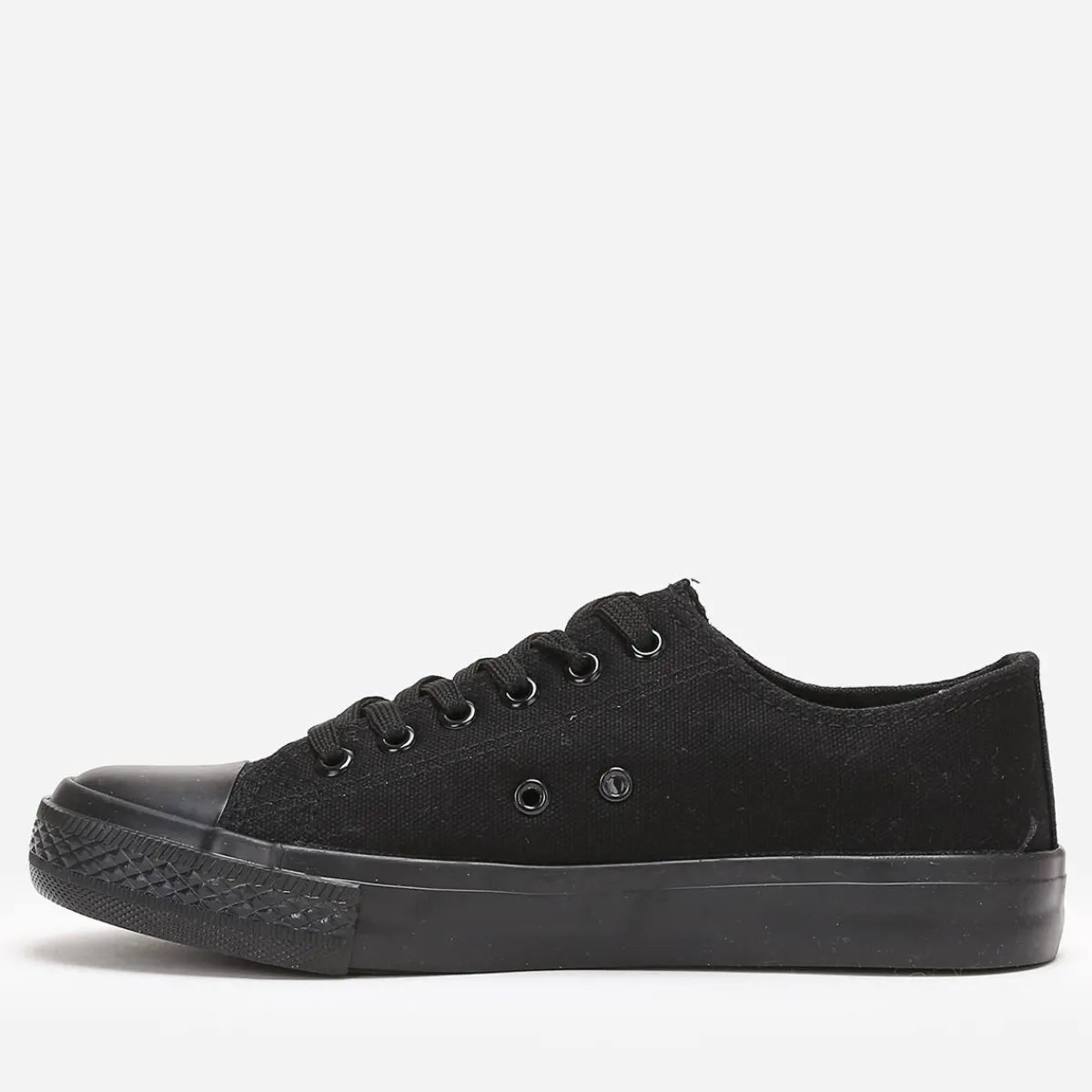Discount La Modeuse Tennis basses en toile Noir