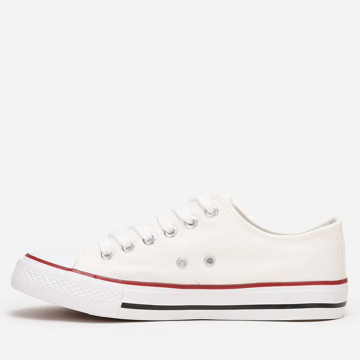 Clearance La Modeuse Tennis basses en toile Blanc