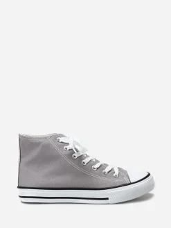 Clearance La Modeuse Tennis en toile à lacets Gris