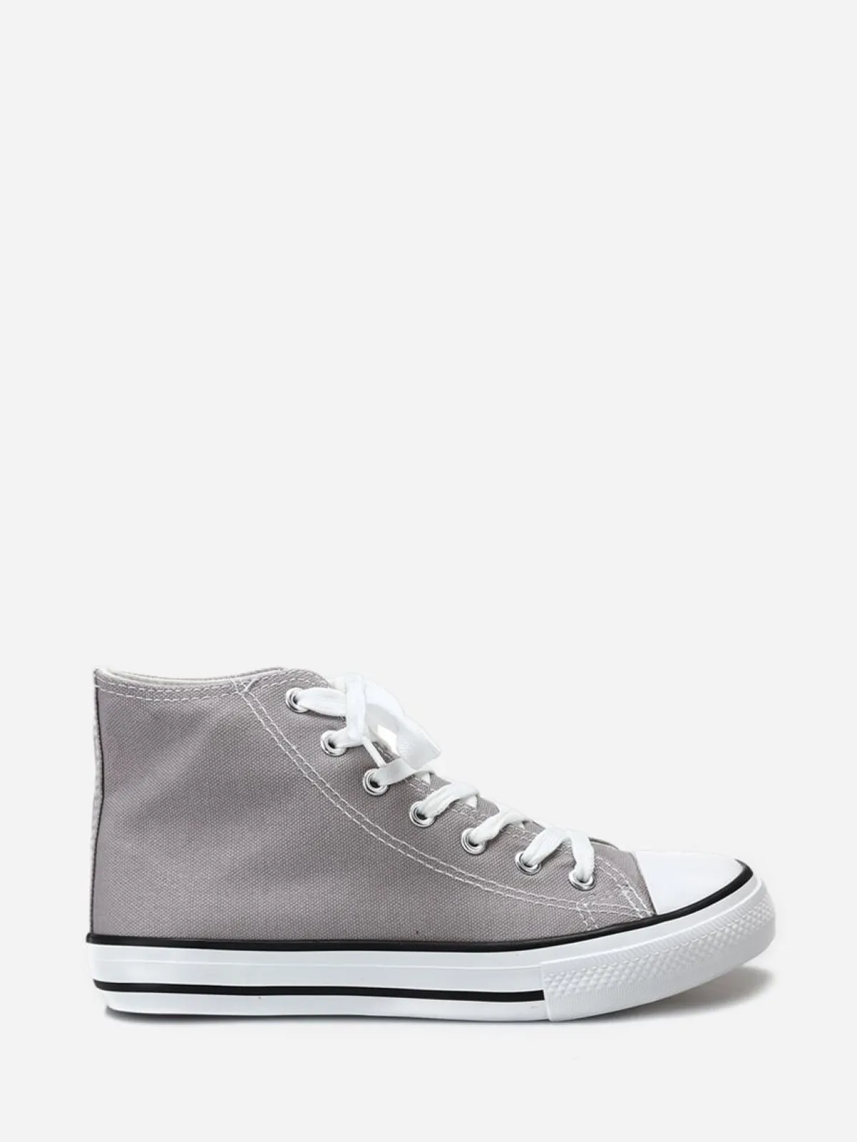 Clearance La Modeuse Tennis en toile à lacets Gris