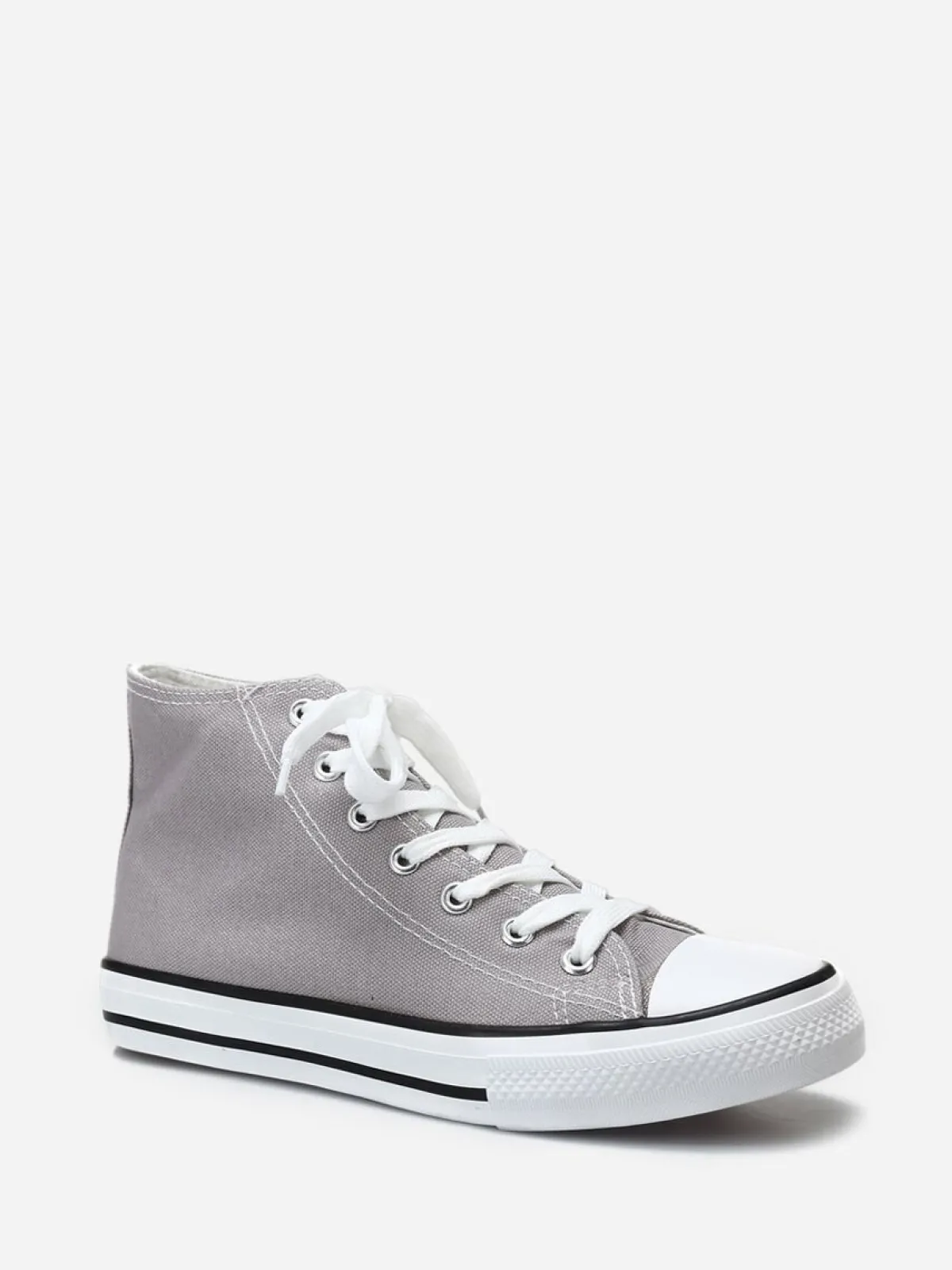 Clearance La Modeuse Tennis en toile à lacets Gris