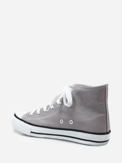 Clearance La Modeuse Tennis en toile à lacets Gris