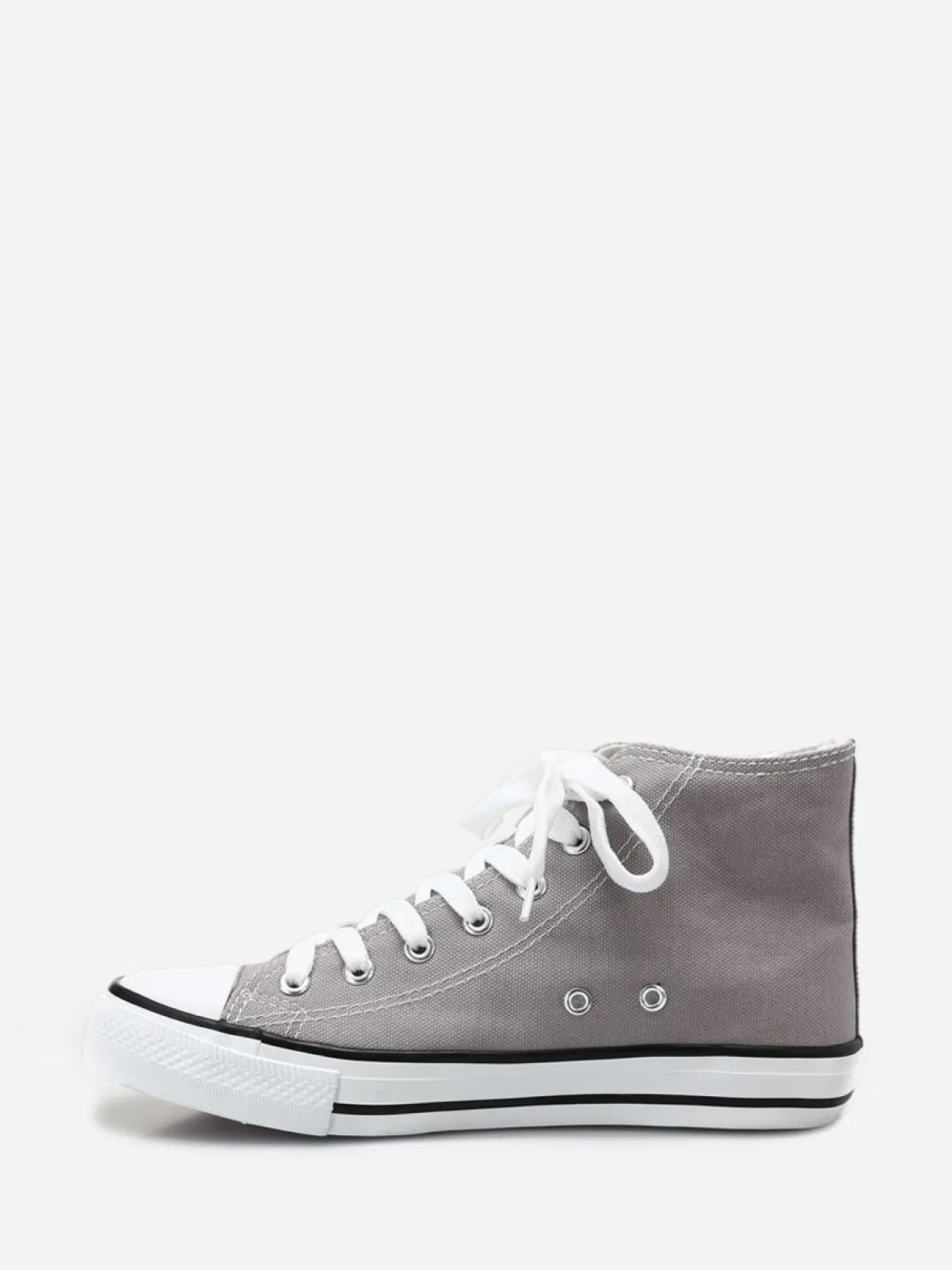 Clearance La Modeuse Tennis en toile à lacets Gris