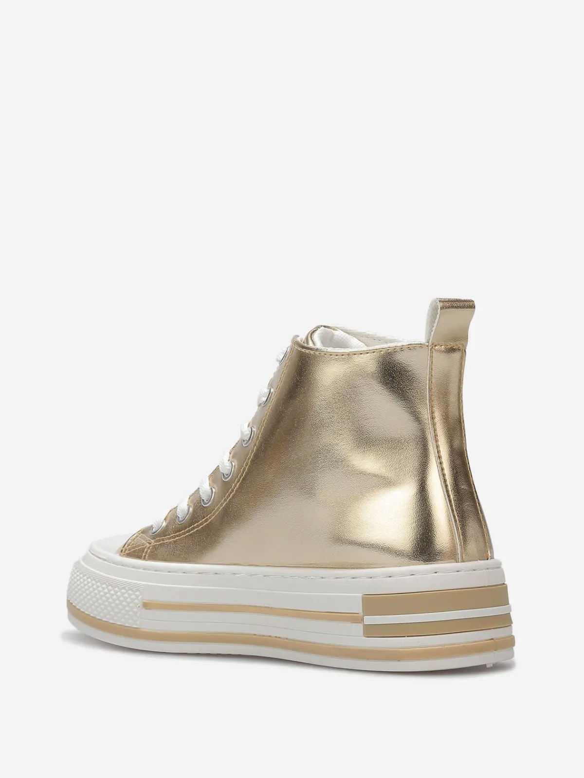 La Modeuse Tennis "Love" en simili avec plateforme Doré