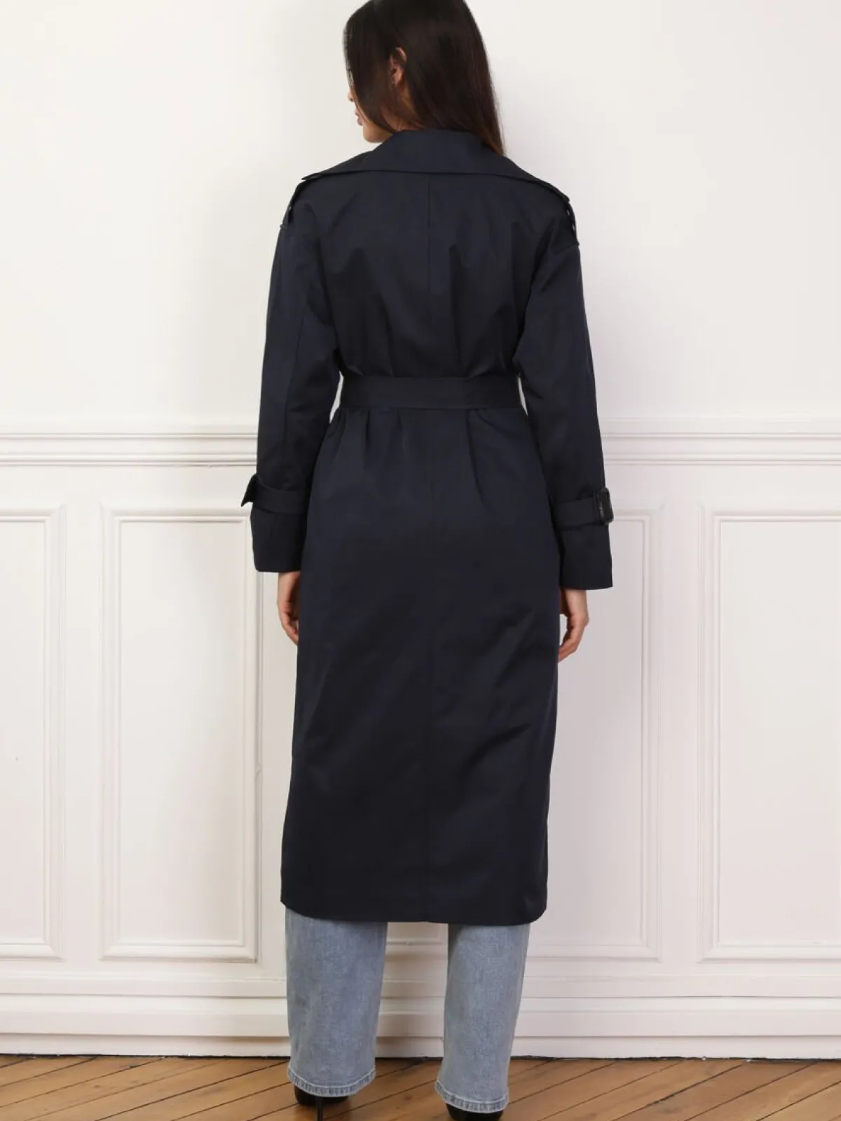 Best La Modeuse Trench mi-long à ceinture BleuMarine