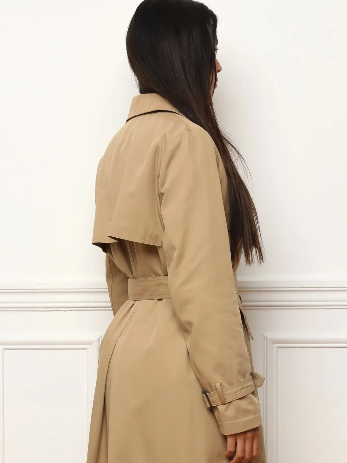Best La Modeuse Trench mi-long avec ceinture Taupe