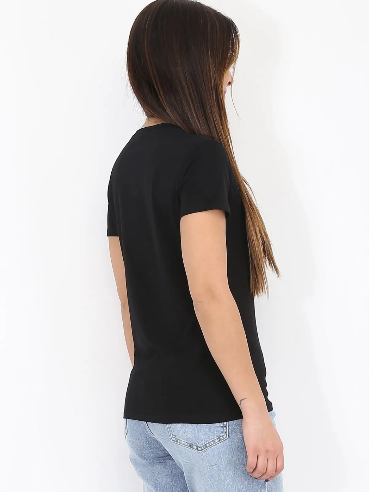 Discount La Modeuse T-shirt basique à col rond Noir