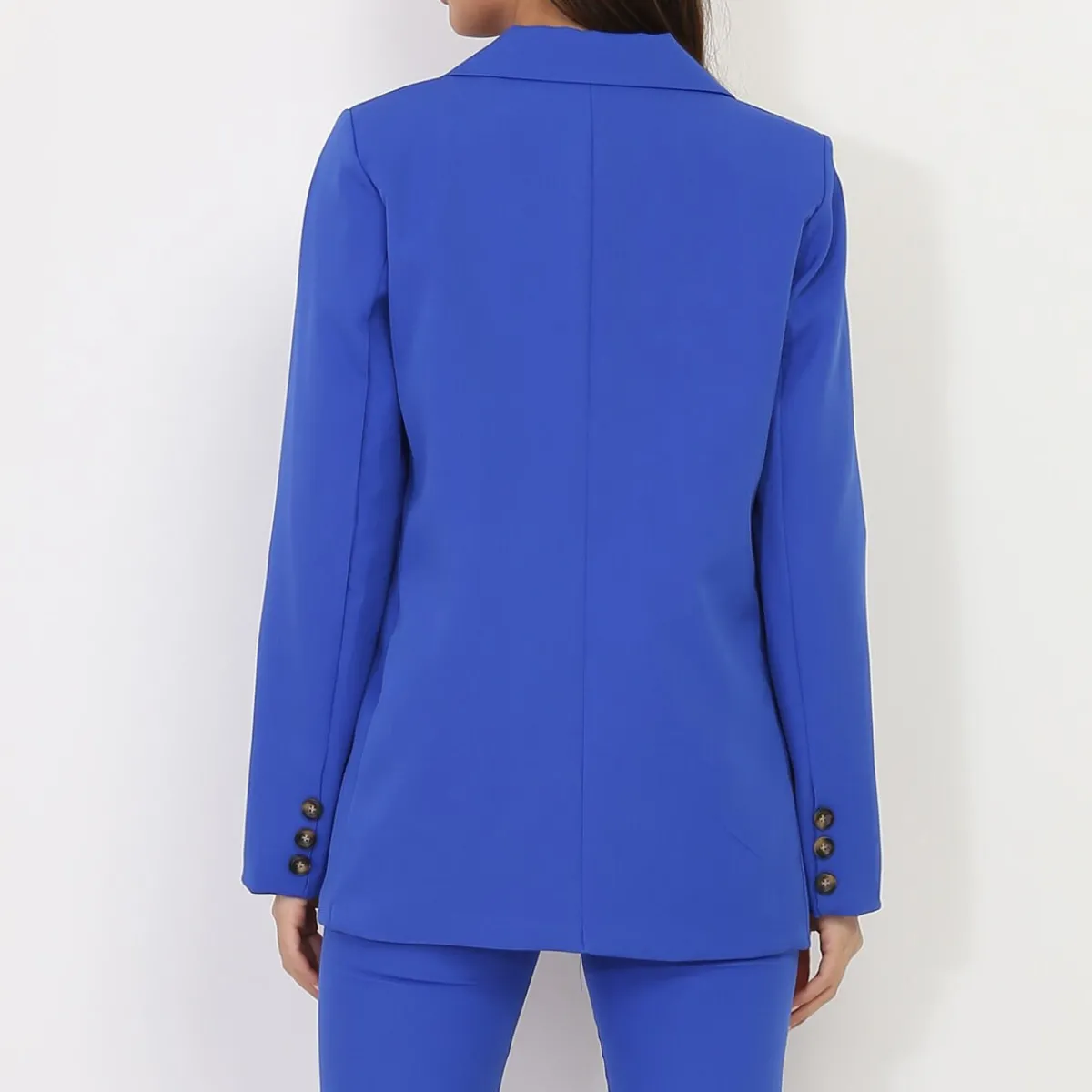 Hot La Modeuse Veste blazer oversize Bleu