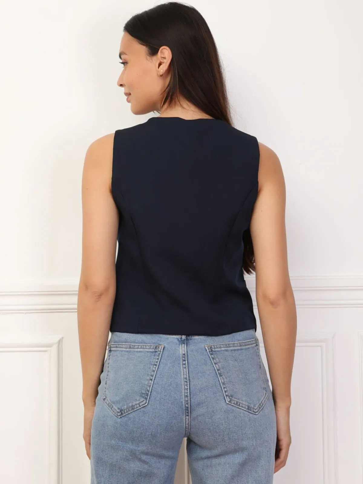 New La Modeuse Veston cintré à boutons BleuMarine
