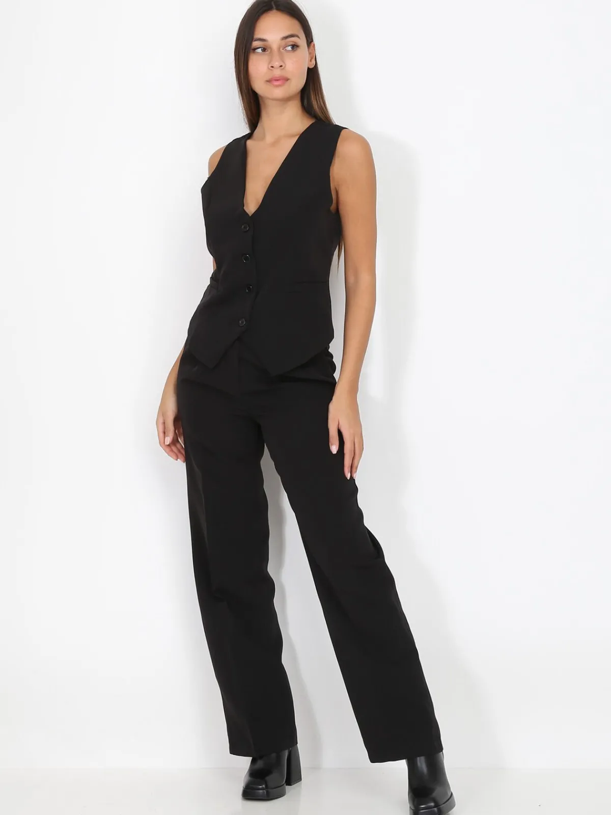 Online La Modeuse Veston cintré à boutons Noir