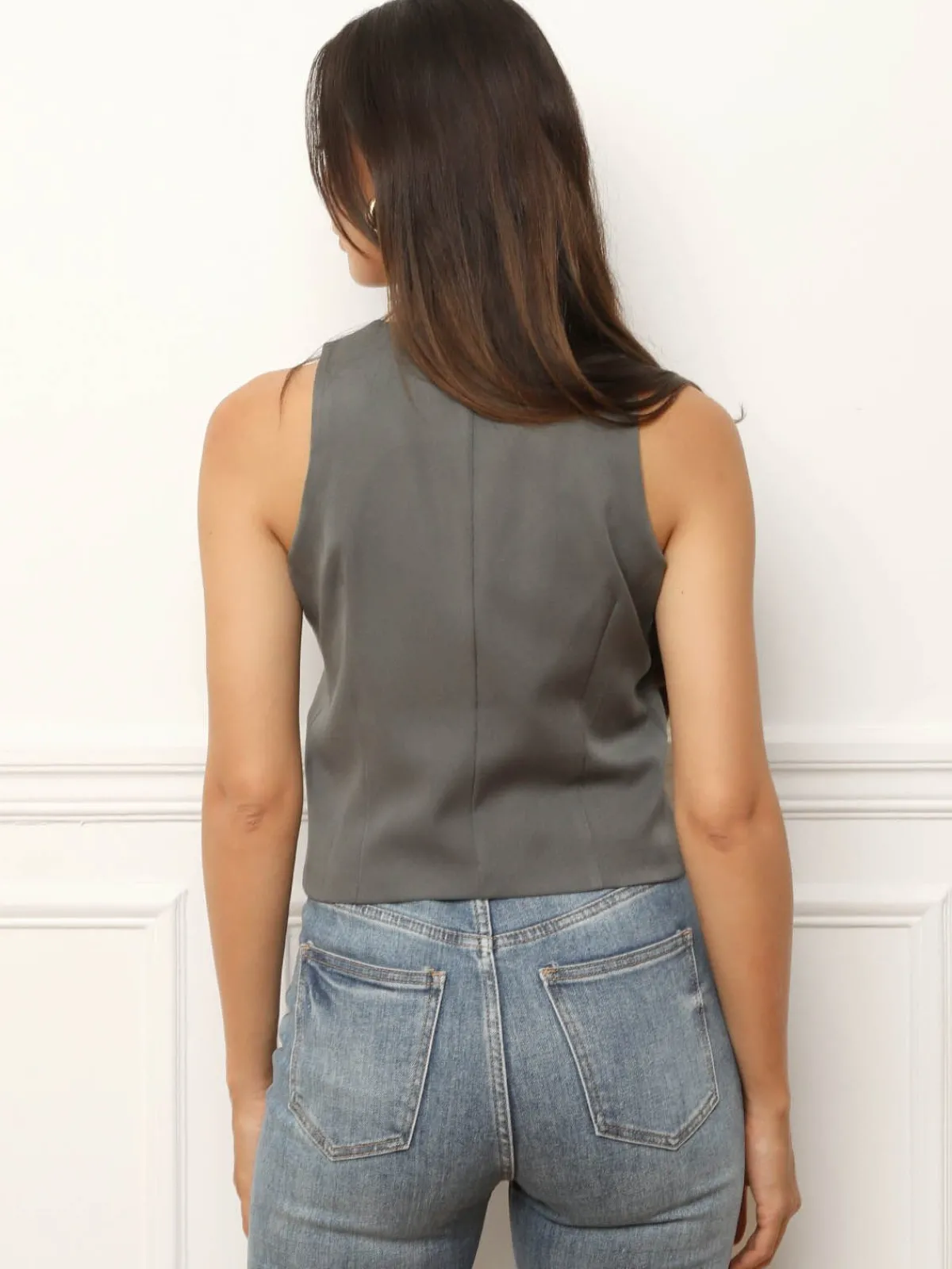 New La Modeuse Veston cintré et boutonné Gris